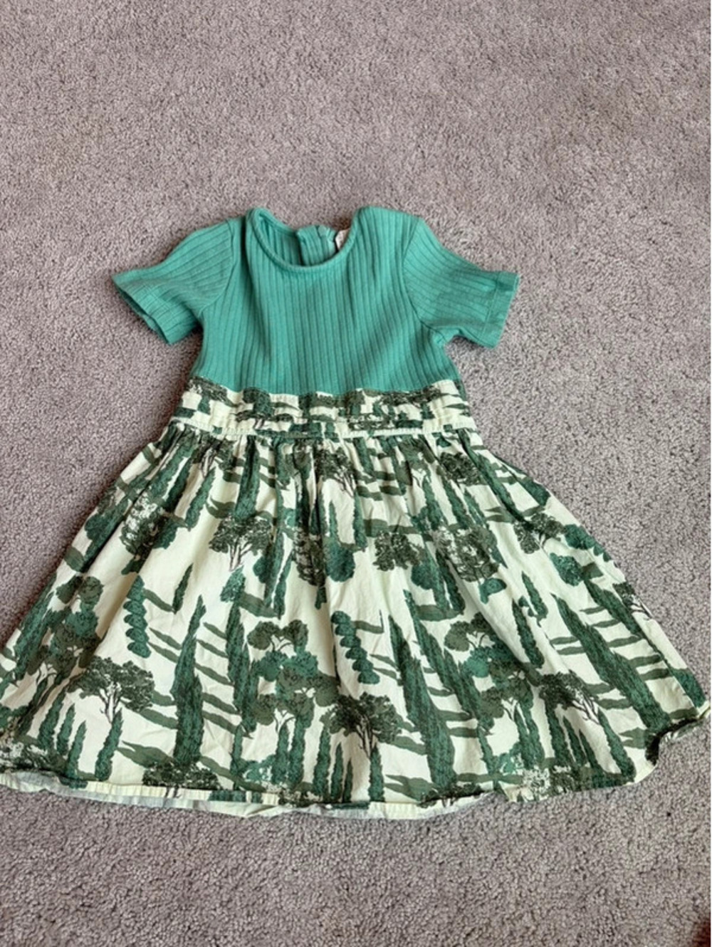 Kate Quinn Green Scenic Print Dress 4T
